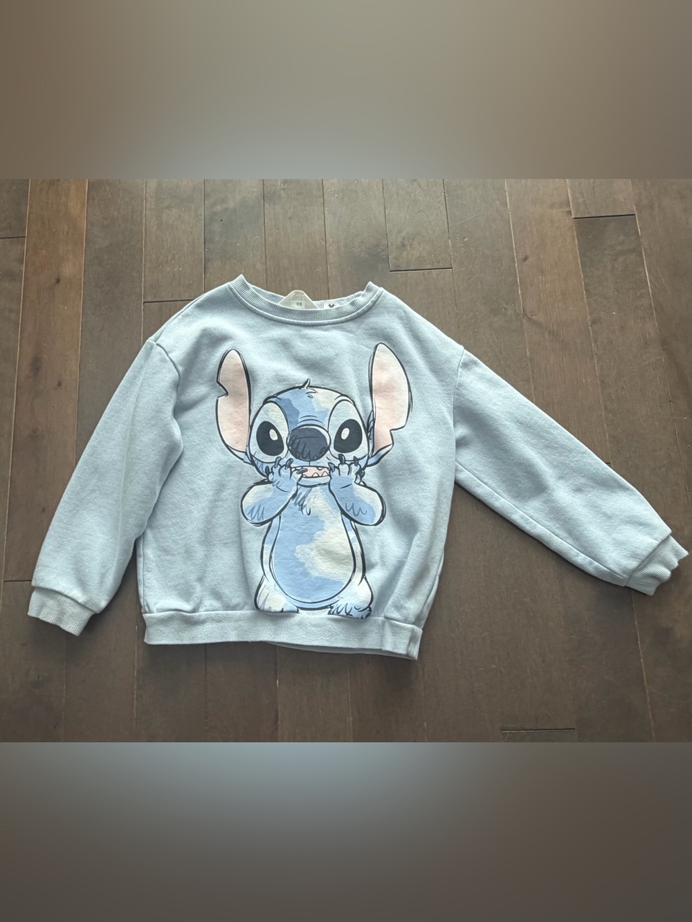 H&M Light Blue Stitch Character Sweatshirt